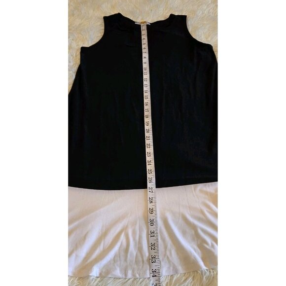 Annalee + Hope Black and White Ruffle Dress Size Medium Lightweight Colorblock - Picture 5 of 10